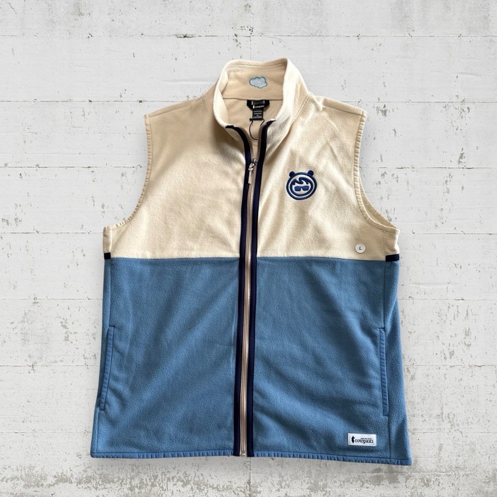 Cotopaxi Fleece Vest Salesforce Agentforce AI Mens Sz L Cream Blue Full Zip